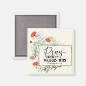 祈もっと心配の無い感動的引用文聖書 マグネット (正面/裏面)