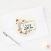 祈もっと心配の無い感動的引用文聖書 ラウンドシール (封筒)