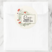 祈もっと心配の無い感動的引用文聖書 ラウンドシール (バッグ)