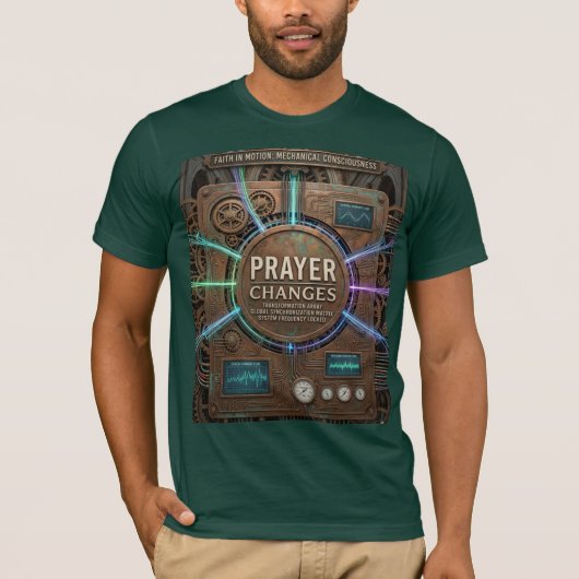 祈りがすべてを変える – スチームパンク風TシャツT Tシャツ (正面)