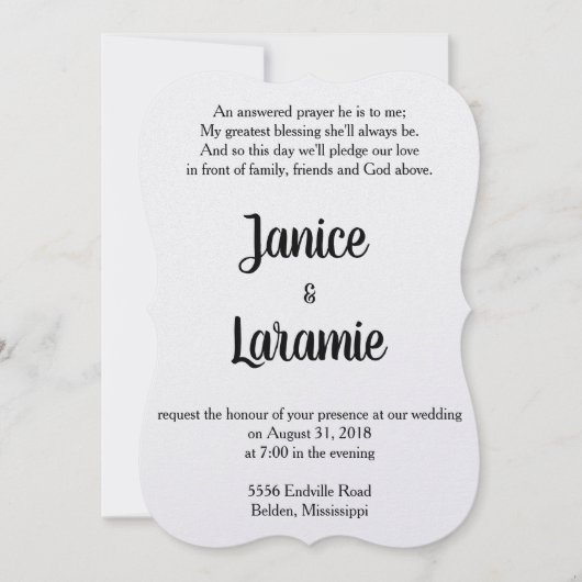 祈りが叶う ウェディング招待状 招待状 (正面)