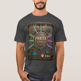 祈りが変わらせる スチームパンク調コントロールパネル Tシャツ