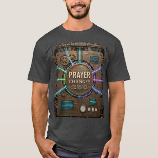 祈りが変わらせる スチームパンク調コントロールパネル Tシャツ