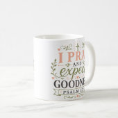 祈りと善良への期待 クリスチャンの引用 コーヒーマグカップ (正面右)