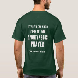 祈りのできる人 スパontaneous Prayer グリーン Tシャツ