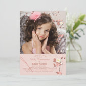 祈りのビーズを使った宗教的な写真招待状 招待状 (スタンド正面)