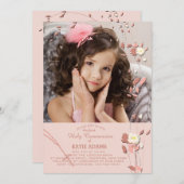 祈りのビーズを使った宗教的な写真招待状 招待状 (正面/裏面)