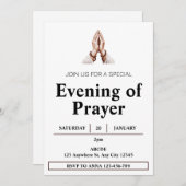 祈りの夕べへのご招待 招待状 (正面/裏面)