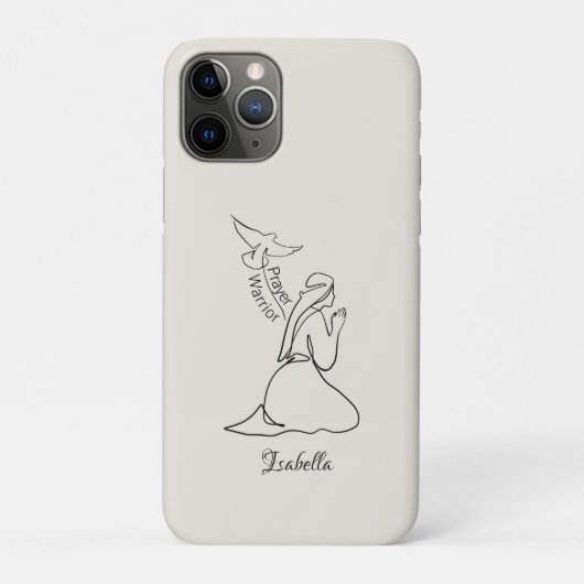祈りの戦士のデザイン+名前のカスタマイズ Case-Mate iPhoneケース (裏)