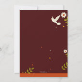 祈りの手の聖職任命 招待状 (裏面)