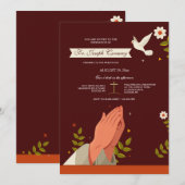 祈りの手の聖職任命 招待状 (正面/裏面)