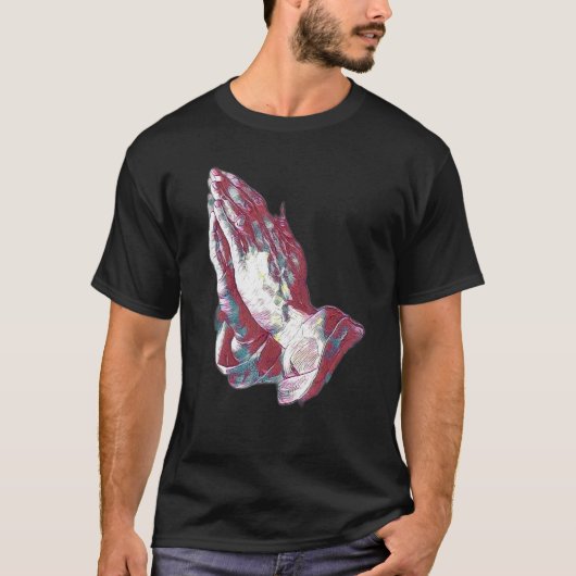 祈りの手 アーメン イエス_3 Tシャツ (正面)