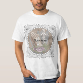祈りの手 ロザリオTシャツ Tシャツ