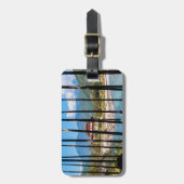 祈りの旗とプナカ・ゾン - ブータン ラゲッジタグ (正面縦)