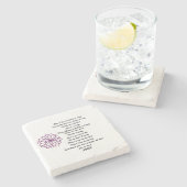 祈りの言葉おもしろいの贈り物よ祈お主よ ストーンコースター (横)