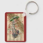 祈りの言葉からサンバレンタインデーヴィンテージレビクトリアンディ キーホルダー (裏面)