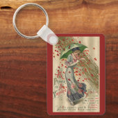 祈りの言葉からサンバレンタインデーヴィンテージレビクトリアンディ キーホルダー (正面)