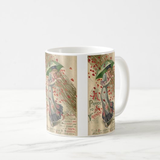祈りの言葉からサンバレンタインデーヴィンテージレビクトリアンディ コーヒーマグカップ (正面右)
