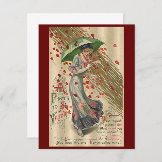 祈りの言葉からサンバレンタインデーヴィンテージレビクトリアンディ シーズンカード (正面/裏面)
