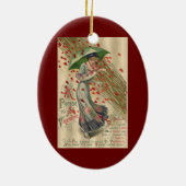 祈りの言葉からサンバレンタインデーヴィンテージレビクトリアンディ セラミックオーナメント (裏面)