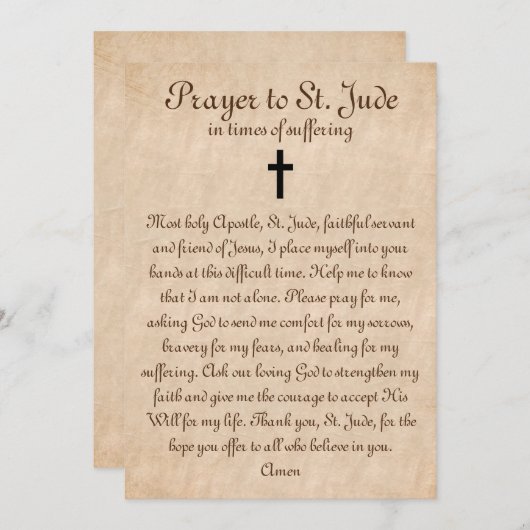 祈りの言葉からSt Judeへヒーリング&強度フラットカード (正面/裏面)