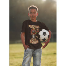 祈りの言葉がキリスト教信仰のTシャツを着る