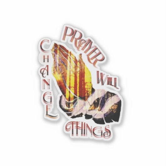 祈りの言葉がステッカーを変える シール (正面)