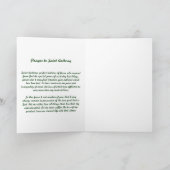 祈りの言葉が付いているセントアンソニーの挨拶状 カード (内部)