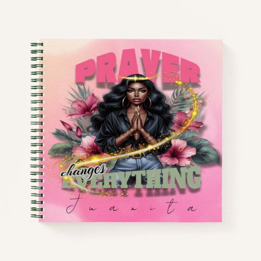 祈りの言葉が全てを変更感動的 ノートブック (正面)