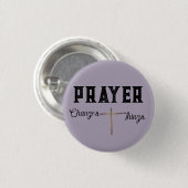 祈りの言葉が十字架で物事を変える 缶バッジ (正面&裏面)