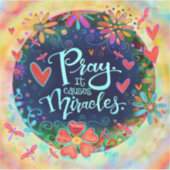 祈りの言葉が奇跡のインスピリシティ信仰を引き起こす シール (正面)