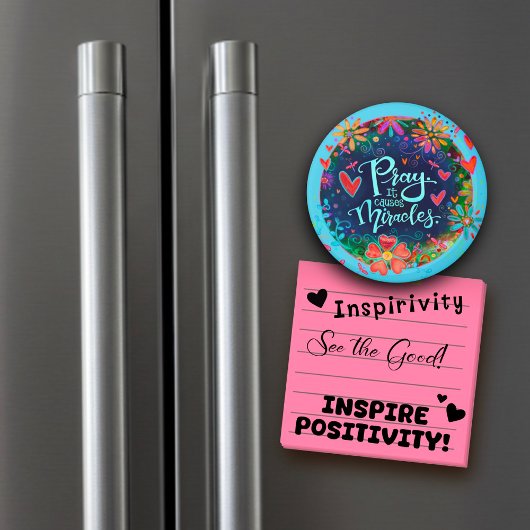 祈りの言葉が奇跡のフローラかわいらしインスピレーション マグネット