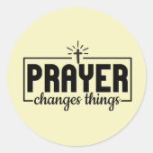 祈りの言葉が物事をクロスに変更 ラウンドシール (正面)