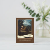 祈りの言葉とアシシの聖フランシスペッツ·ホリーカード 名刺 (スタンド正面)