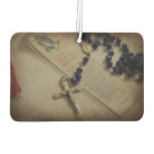 祈りの言葉とロザリオ カーエアーフレッシュナー (裏面)