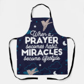 祈りの言葉と奇跡の引用文 エプロン (正面)