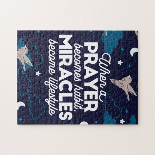 祈りの言葉と奇跡の引用文 ジグソーパズル (横)