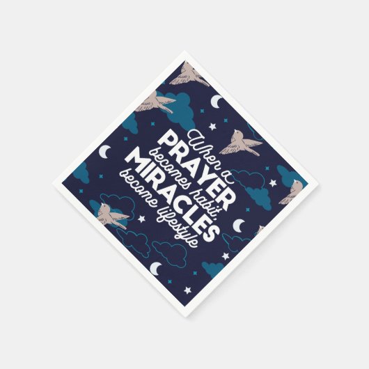 祈りの言葉と奇跡の引用文 スタンダードカクテルナプキン (角)