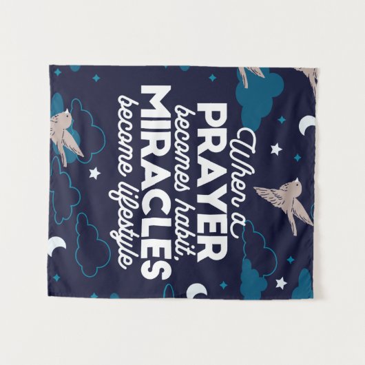 祈りの言葉と奇跡の引用文 タペストリー (正面(横))