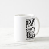 祈りの言葉と忍耐 – 信仰、喧騒、成功 コーヒーマグカップ (正面右)