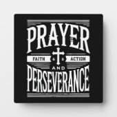 祈りの言葉と忍耐 – 信仰、喧騒、成功 フォトプラーク (正面)