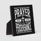 祈りの言葉と忍耐 – 信仰、喧騒、成功 フォトプラーク (正面)