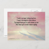 祈りの言葉と無事に帰れる詩 ポストカード (正面/裏面)
