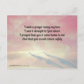 祈りの言葉と無事に帰れる詩 ポストカード (正面)