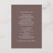 祈りの言葉と迅速なサコールBWの我々の女性 エンクロージャーカード (裏面)