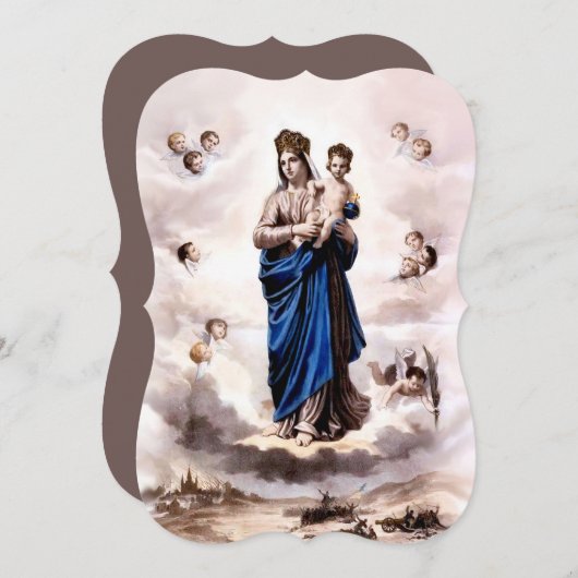 祈りの言葉と迅速なサコールBWの我々の女性 シーズンカード (正面/裏面)