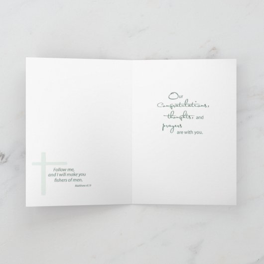 祈りの言葉のお祝いのセミナー研究生 カード (内部)