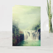 祈りの言葉のためにあなた美しい自然の滝 カード (裏面)