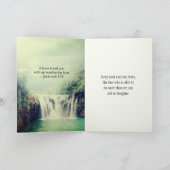 祈りの言葉のためにあなた美しい自然の滝 カード (内部)
