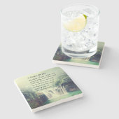 祈りの言葉のためにあなた美しい自然の滝 ストーンコースター (横)